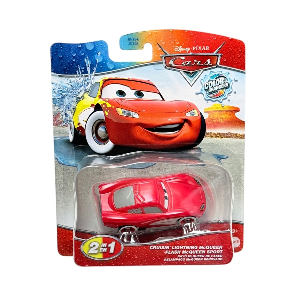 Mattel Disney Pixar Cars Color Changers 2-in-1 Cruisin Lightning McQueen Red New